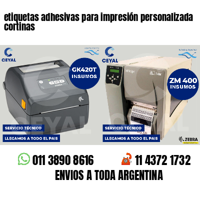 etiquetas adhesivas para impresión personalizada cortinas