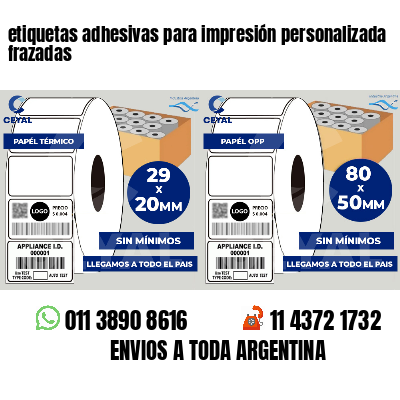 etiquetas adhesivas para impresión personalizada frazadas