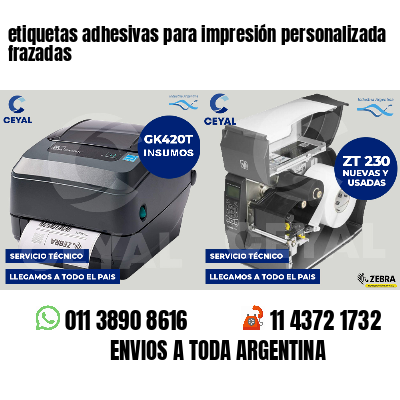 etiquetas adhesivas para impresión personalizada frazadas