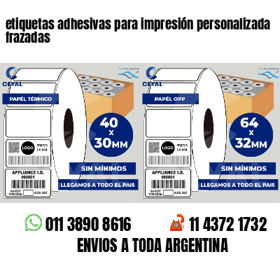etiquetas adhesivas para impresión personalizada frazadas