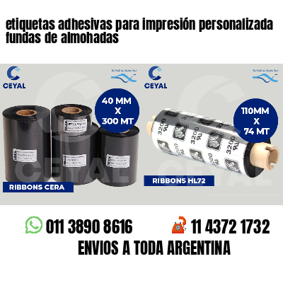 etiquetas adhesivas para impresión personalizada fundas de almohadas