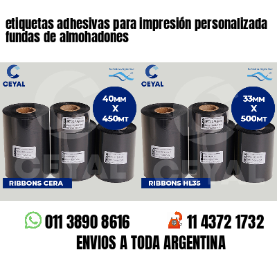 etiquetas adhesivas para impresión personalizada fundas de almohadones