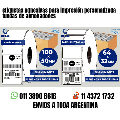 etiquetas adhesivas para impresión personalizada fundas de almohadones