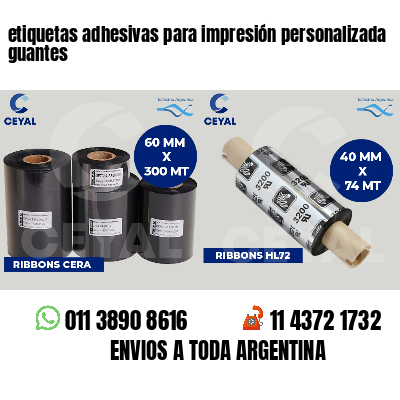 etiquetas adhesivas para impresión personalizada guantes