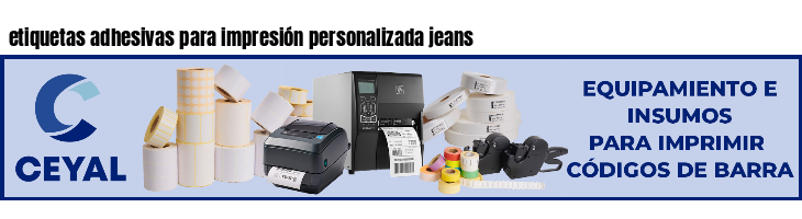 etiquetas adhesivas para impresión personalizada jeans