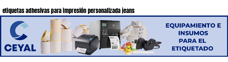 etiquetas adhesivas para impresión personalizada jeans