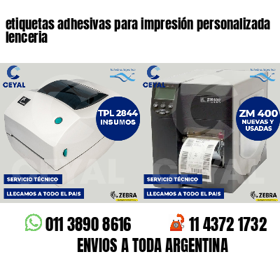 etiquetas adhesivas para impresión personalizada lenceria