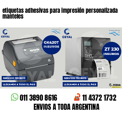 etiquetas adhesivas para impresión personalizada manteles