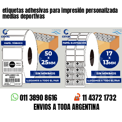 etiquetas adhesivas para impresión personalizada medias deportivas