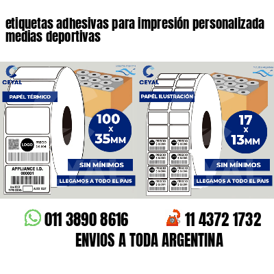 etiquetas adhesivas para impresión personalizada medias deportivas