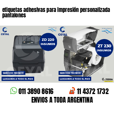 etiquetas adhesivas para impresión personalizada pantalones