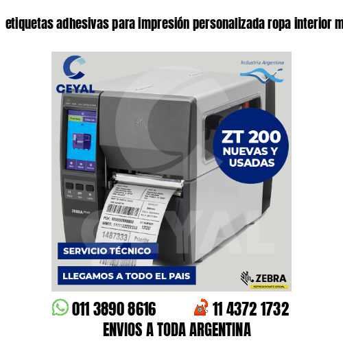 etiquetas adhesivas para impresión personalizada ropa interior mujer