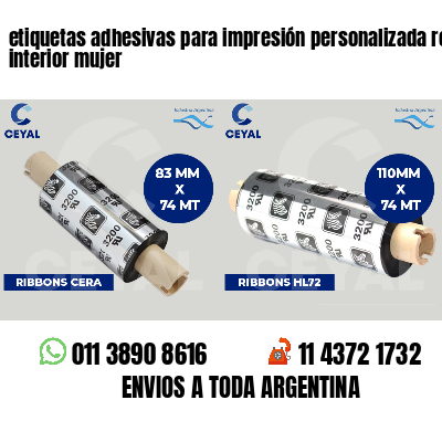 etiquetas adhesivas para impresión personalizada ropa interior mujer