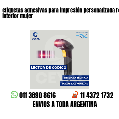 etiquetas adhesivas para impresión personalizada ropa interior mujer