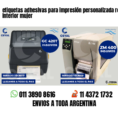 etiquetas adhesivas para impresión personalizada ropa interior mujer