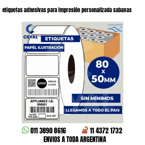etiquetas adhesivas para impresión personalizada sabanas
