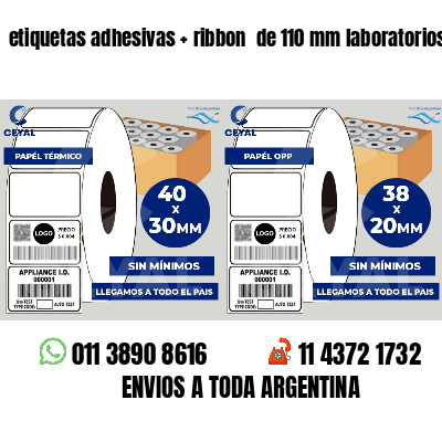 etiquetas adhesivas ribbon de 110 mm laboratorios