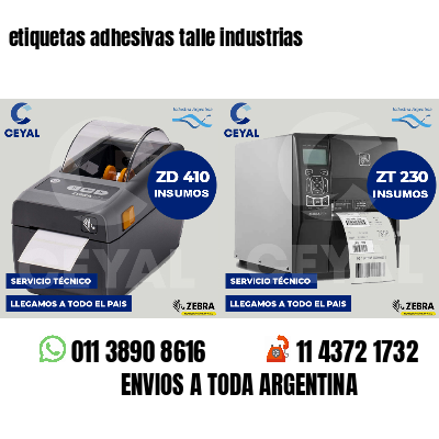 etiquetas adhesivas talle industrias