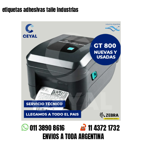 etiquetas adhesivas talle industrias