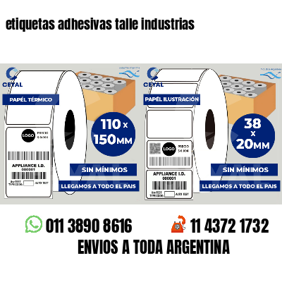 etiquetas adhesivas talle industrias