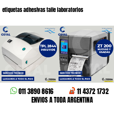 etiquetas adhesivas talle laboratorios