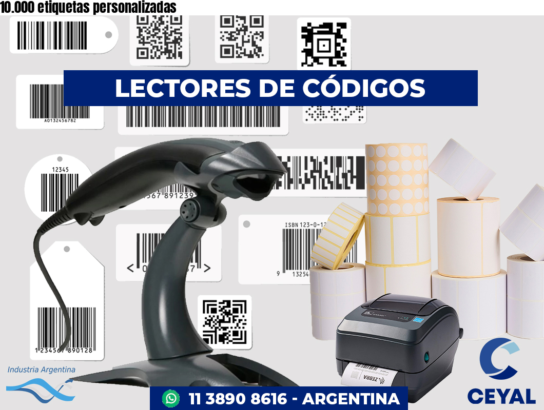 10.000 etiquetas personalizadas