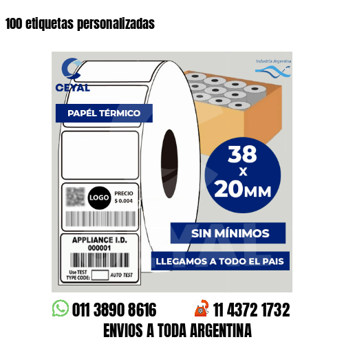100 etiquetas personalizadas