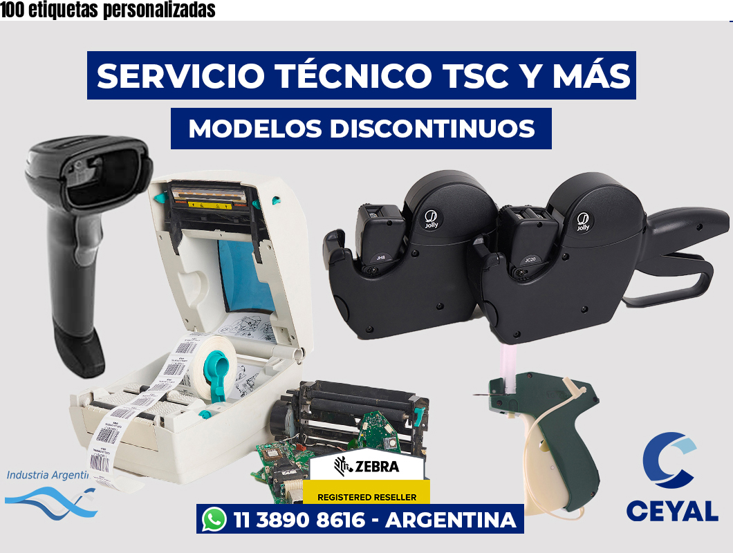 100 etiquetas personalizadas