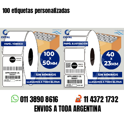 100 etiquetas personalizadas