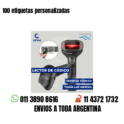 100 etiquetas personalizadas