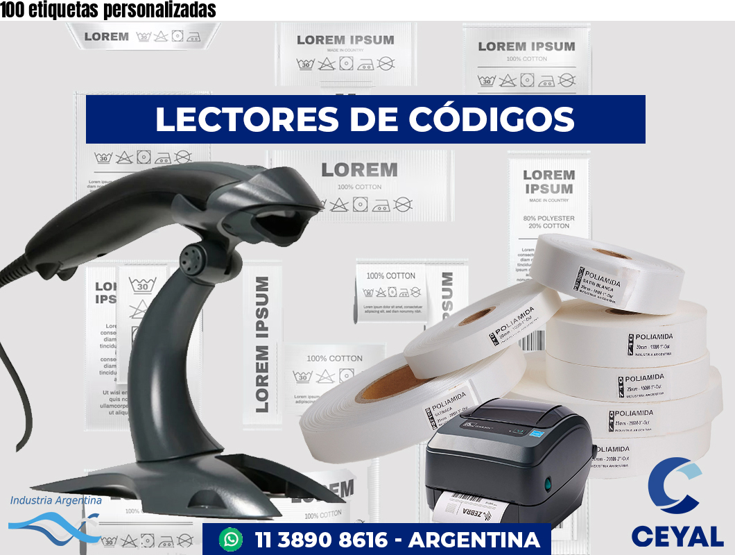 100 etiquetas personalizadas