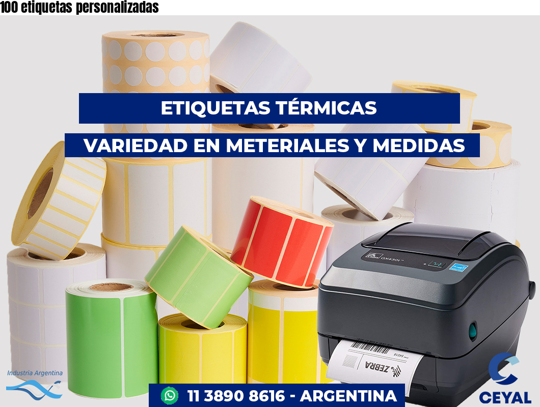 100 etiquetas personalizadas