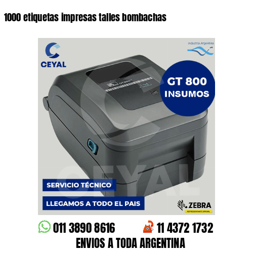 1000 etiquetas impresas talles bombachas