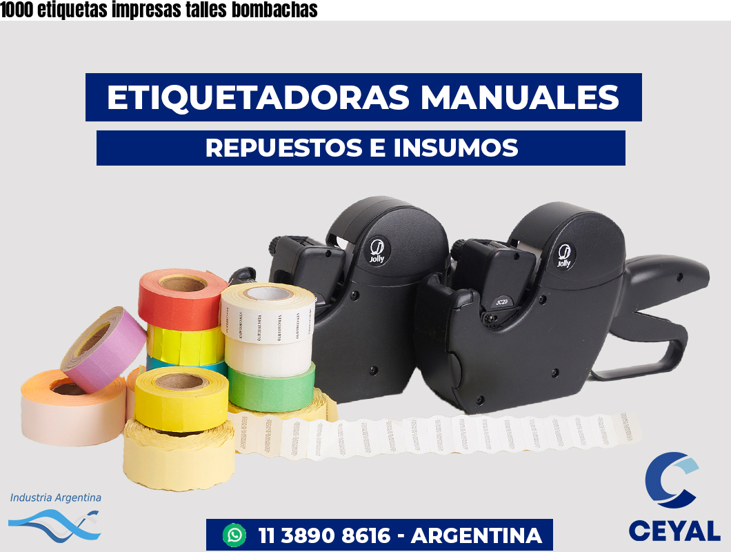 1000 etiquetas impresas talles bombachas