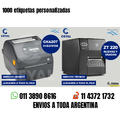 1000 etiquetas personalizadas