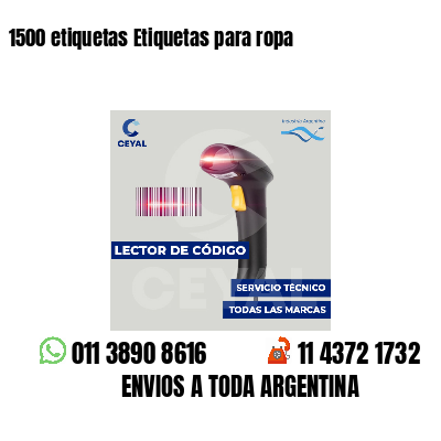 1500 etiquetas Etiquetas para ropa