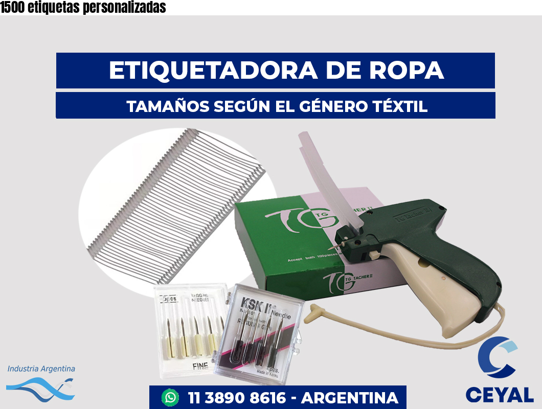 1500 etiquetas personalizadas
