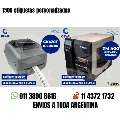 1500 etiquetas personalizadas