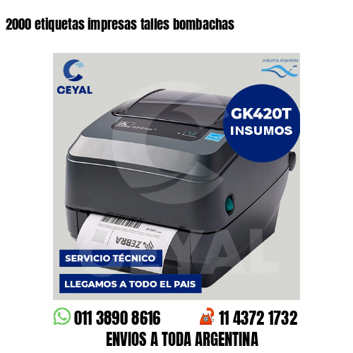 2000 etiquetas impresas talles bombachas
