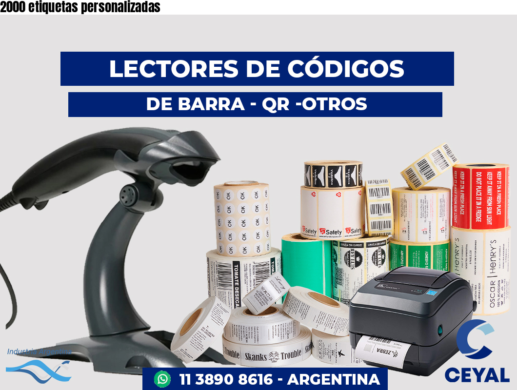 2000 etiquetas personalizadas