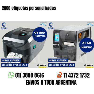 2000 etiquetas personalizadas