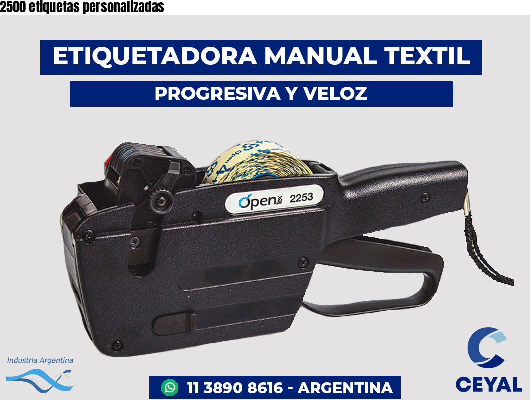 2500 etiquetas personalizadas