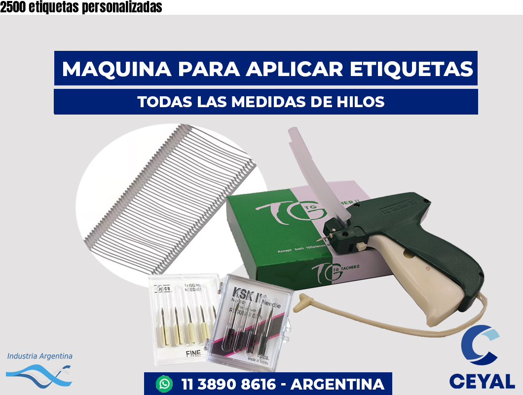2500 etiquetas personalizadas