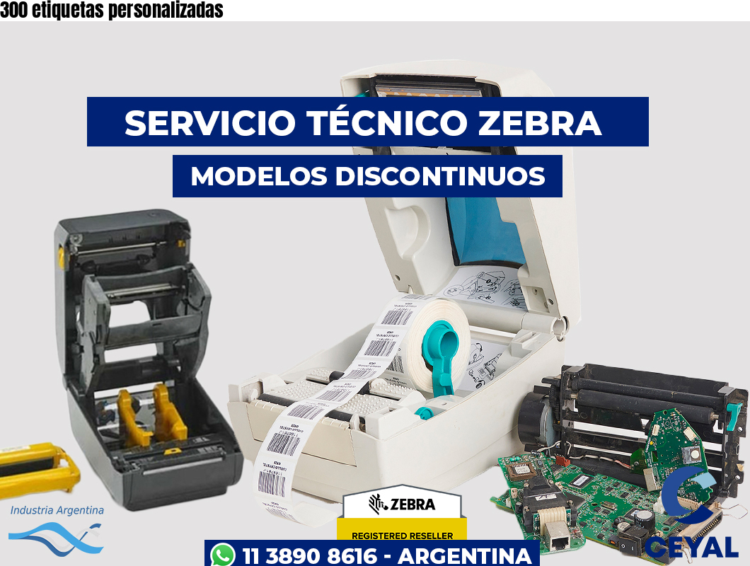 300 etiquetas personalizadas