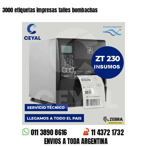 3000 etiquetas impresas talles bombachas