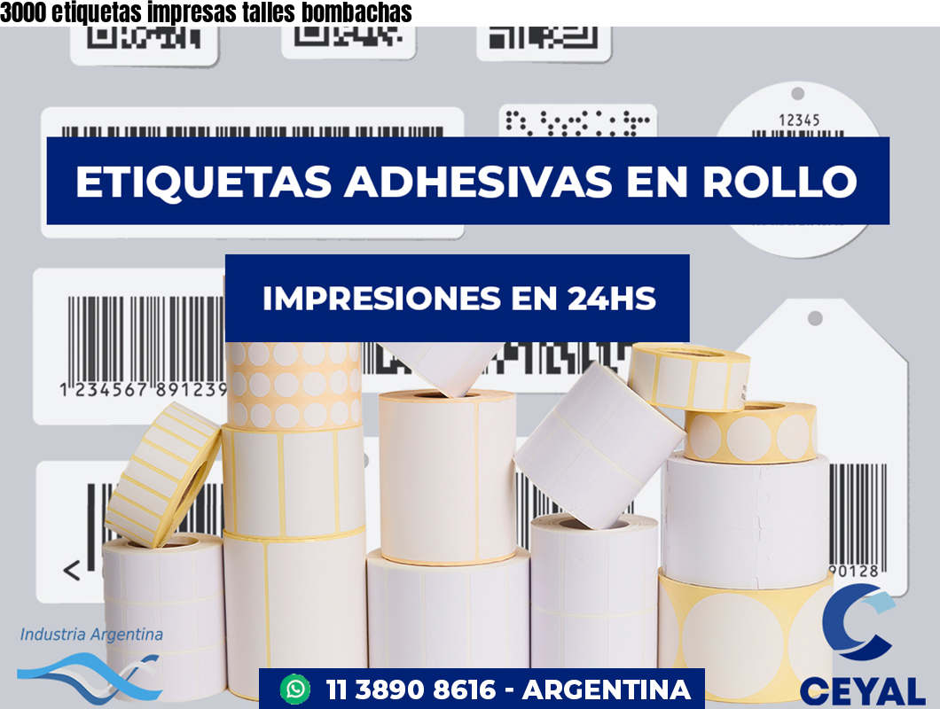 3000 etiquetas impresas talles bombachas