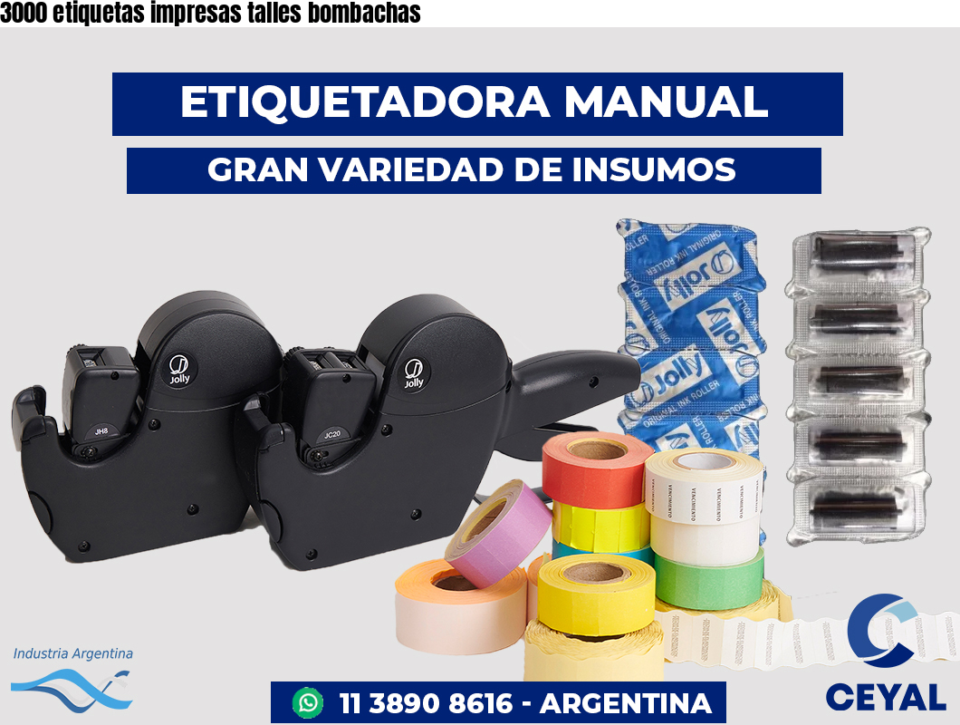 3000 etiquetas impresas talles bombachas