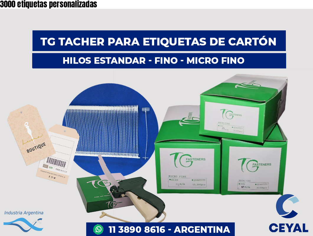 3000 etiquetas personalizadas
