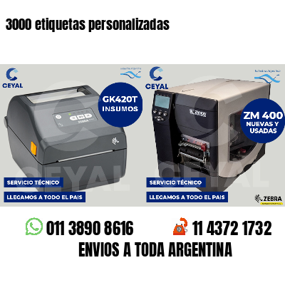 3000 etiquetas personalizadas