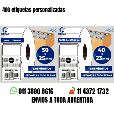 400 etiquetas personalizadas